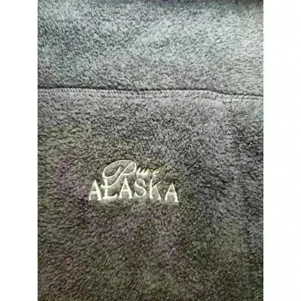Pure Alaska Mens Charcoal Gray Fleece Full Zip‎ Vest Size LARGE